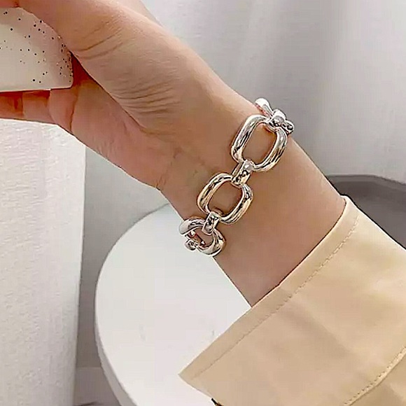 Chain Link Sterling Silver Bracelet - Picture 9 of 14